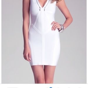 Bebe Zipper Strap Detail Dress
